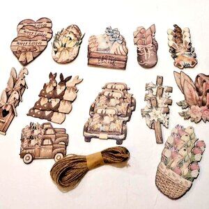 4 Pcs Easter Bunny Table Wooden Signs Bunny Shaped Farmhouse Decor Spring